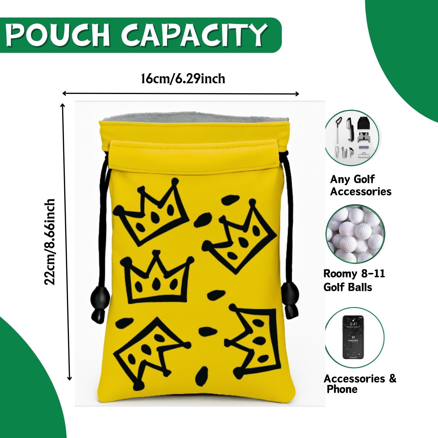 Borsa portaoggetti Crown Golf, - Golf Equipment Drawing recensione e prezzo