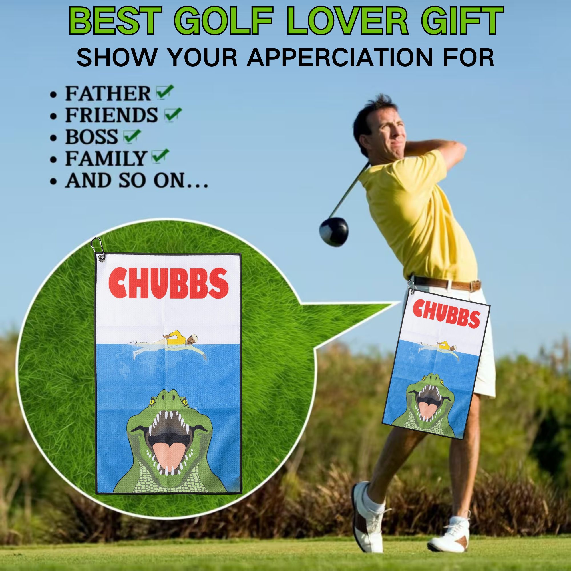 Asciugamano da golf Fun Happy  - Golf Towel Waffle recensione e prezzo