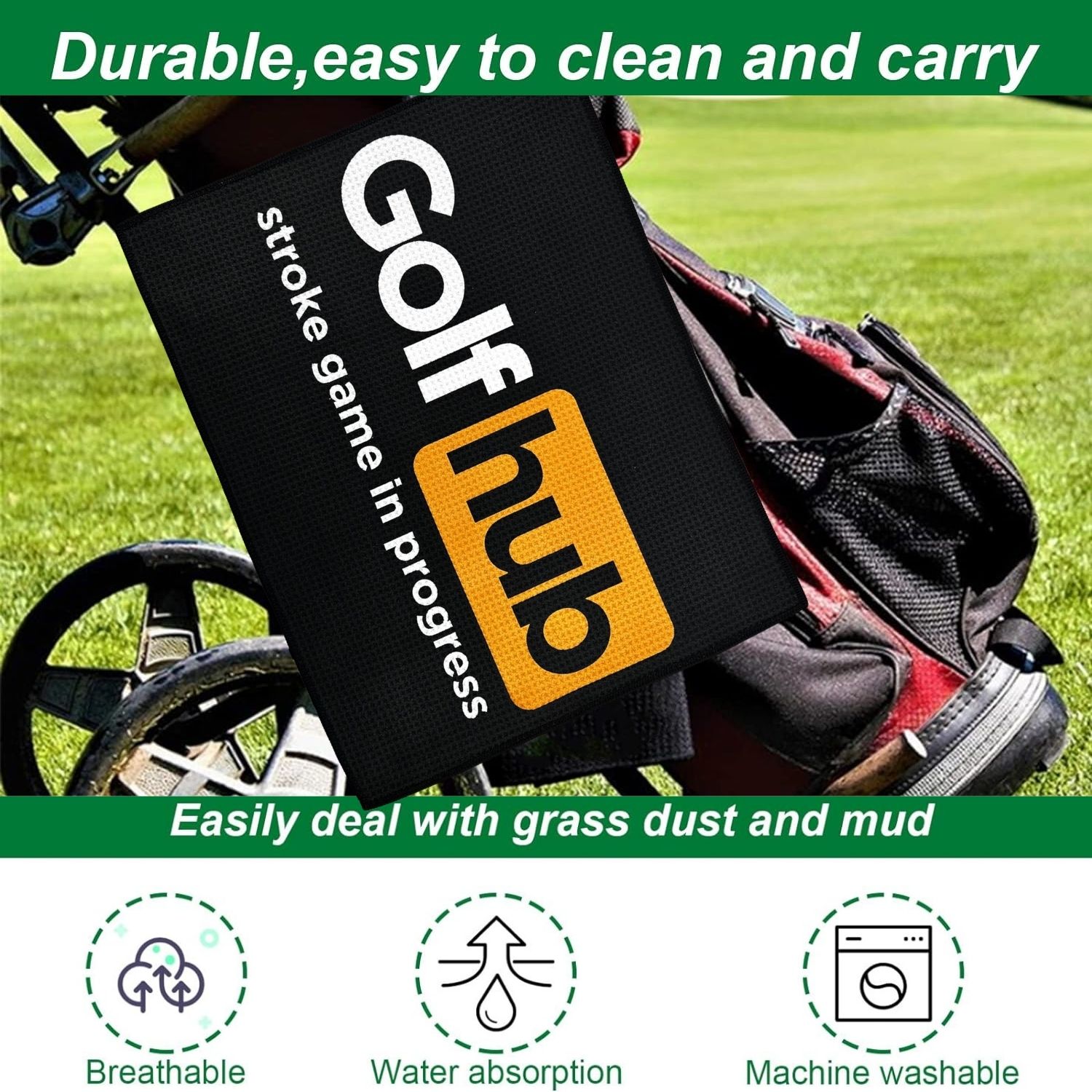 Divertente asciugamano da golf - Golf Towel Waffle recensione e prezzo